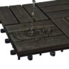 Acacia Wood Interlocking Deck Tiles Checker Pattern Outdoor Flooring - Dark Brown - Image 20