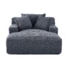 Cloudline - Oversized Chaise Lounge Chair In Soft Corduroy, Modern Comfy Couch With Full Foam Cushioning, Cozy Sleeper Sofabed For Living Room - Gray - Image 2