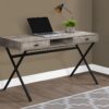 Computer Desk For Home Office, Laptop, Storage Drawers, Modern - Taupe - Image 10