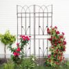 4 Pack Metal Garden Trellis Rustproof Trellis For Climbing Plants Outdoor Flower Support - Brown - Image 8
