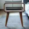 Curved Open Nightstand - Antique Brown / Chestnut - Image 8