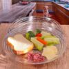 Designer Swirl 12" Acrylic Dinner Plates (Set of 4) Crystal Clear Reusable Unbreakable Plates - Clear - Image 6