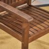 Wilson - Rustic Dining Chair Acacia Wood With Slat Panel Design (Set of 2) - Dark Brown - Image 5