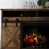 Farmhouse - Electric Fireplace TV Stand For TVs Up To 80" - Barnwood - Image 3