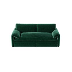 Queen Pull Out Sofa Bed, 3 In 1 Convertible Sleeper Sofa With Side Storage Multifunctional Velvet Loveseat Bed For Living Room - Green