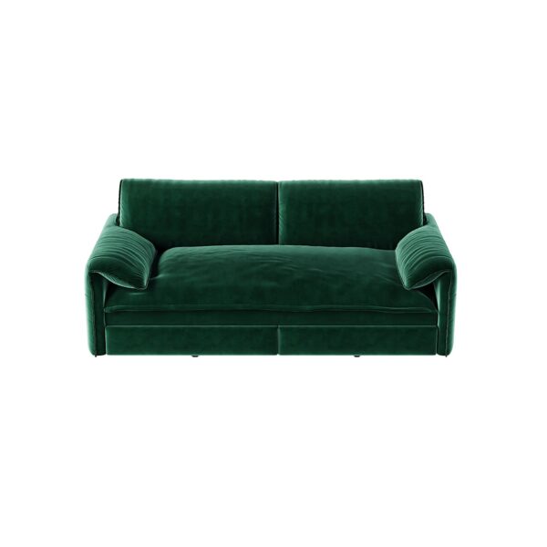 Queen Pull Out Sofa Bed, 3 In 1 Convertible Sleeper Sofa With Side Storage Multifunctional Velvet Loveseat Bed For Living Room - Green