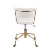 Tania - Contemporary Task Chair - Gold / Cream - Image 4