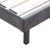 Queen Platform Tufted Upholstered Bed With Wings Design, Strong Wood Slat Support - Gray - Image 12