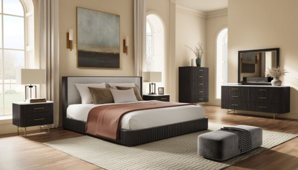 Clayten - Queen 3 Pieces Bedroom Set (Bed With Nightstand And Chest) - Espresso