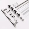 Frameless Single Sliding Shower Door With Bypass Design Clear Tempered Glass - Brushed Nickel - Image 12