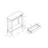 Home, Elegant Console Table, Display Table With Drawer And Bottom Shelf - Distressed Gray / Black - Image 3
