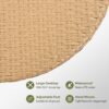 7 Pieces Outdoor Patio Furniture, All-Weather Rattan Sectional Sofa Set With Thick Cushions And Pillows, Freely Combined Conversation Sets For Garden, Backyard, Balcony - Beige - Image 7