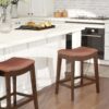 Barlow - Backless Saddle Counter Stool - Brown - Image 5