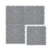 Interlocking Deck Tiles Plastic Waterproof Outdoor All Weather Anti-Slip Bathroom Shower Balcony Porch Strong Weight Capacity Upto 440 Lbs, Pebble Stone Pattern Pack Of 12 - Gray - Image 15