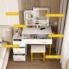 Elegant Makeup Vanity With Led Lights & Power Outlet - White - Image 5