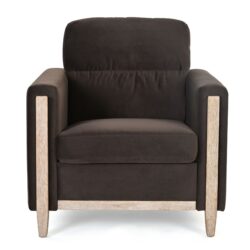 1 Seater Sofa For Living Room - Brown
