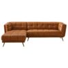 Addison - Left Sectional Leather Sofa - Cognac - Image 3