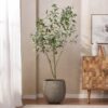 Artificial Eucalyptus Leaves Bonsai - Green - Image 7