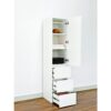 Elise - Slim Modular Wood Closet Cabinet With Drawers In Durable Melamine And Wood 71" Height - White - Image 12
