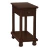 Accent End Table, Storage Drawer, Traditional - Espresso - Image 5
