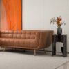 Addison - Left Sectional Leather Sofa - Cognac - Image 10
