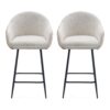 Modern Style Counter Height Bar Stools, With Comfortable Upholstery, Durable Metal Legs Ensure Stability - Brown - Image 6