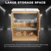 Modern 30" Bathroom Vanity With Ceramic Sink, Freestanding Cabinet, 2 Soft Closing Doors - Oak - Image 8