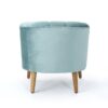 Insightful Channel Tufted Upholstered Accent Chair With Wood Legs - Blue - Image 7