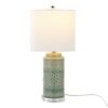 Casa - Contemporary Table Lamp (Set of 2) - Sage Green Crackle / Polished Nickel / White - Image 3