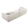 Nordic Modern Sofa With Removable Pillowcase, French Velvet Fabric, Solid Wood Frame, High Density Sponge Filling, 4 Throw Pillows - Beige - Image 13