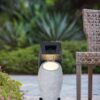 Water Fountain With Vase Design, With Light And Pump, For Indoor And Outdoor - Black / White - Image 7