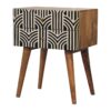 Inlay - Edessa Bone Bedside Table - Oak - Image 3