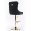 Thick Golden Swivel Velvet Barstools Adjusatble Seat Height From 27-35", Modern Upholstered Bar Stools With Backs Comfortable Tufted For Home Pub And Kitchen Island (Set of 2) - Black - Image 7