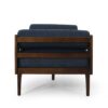 Chic Contemporary Chaise Lounge With Button Tufting And Bentwood Structure - Navy Blue - Image 8