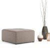 Avalon - Square Coffee Table Storage Ottoman - Fawn Brown - Image 7
