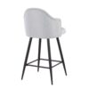 Ahoy - Contemporary Fixed Height Counter Stool Square Black Footrest (Set of 2) - Black / Light Gray - Image 4