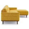 Ella - L Shaped Linen Left Sectional Couch - Yellow - Image 3