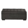 Convertible Ottoman Sleeper With Memory Mattress And Tufted Design, Folding Sofa Bed - Dark Gray Linen - Image 3