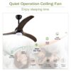 Ceiling Fan, Indoor Outdoor Ceiling Fan With Light With Remote Control, Noiseless Reversible Motor, 6 Speed, 3 Color, For Patio Living Room, Bedroom, Office, Indoor - Matte Black - Image 13