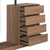Wardrobe With 4 Drawers And 3 Shelves - Espresso - Image 7