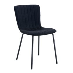 Luxury Minimalist Chairs (Set of 4) High Quality Dining Chairs With Metal Legs And - Black