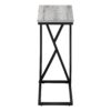 Accent Table, C - Shaped, Contemporary & Stylish - Gray - Image 3