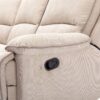Modern Manual Reclining Living Room Furniture Set With USB Ports, Hidden Storage, Led Light Strip And 2 Cup Holders - Cream - Image 19