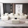 Modern Oversized Modular Sectional Sofa, Sparkling Chenille Fabric Soft Cushion Sofa With 8 Pillows, 8 Pieces Diy Combination Tufted Sofa, No Assembly Required - Beige - Image 13