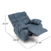 Contemporary Massage Recliner With Pillow Tufted Design - Charcoal - Image 8