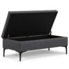 Rebecca - Multifunctional Large Coffee Table Storage Ottoman With Lift Up Lid - Gray - Image 3