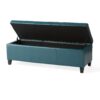 Glouster - Contemporary Storage Ottoman With Upholstered - Teal - Image 11