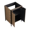 Modern Style Freestanding Bathroom Vanity With Adjustable Shelves, Excluding Sink - Light Coffee - Image 8