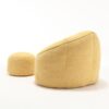 Bedding Bean Bag Sofa Chair High Pressure Foam Bean Bag Chair Adult Material With Padded Foam Padding Compressed Bean Bag With Footrest - Yellow - Image 18