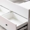 Luna - Coffee Table With Walnut Finish Lift Top, 2 Drawers, And 2 Shelves - White And Brown - Image 6